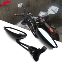 2Pcs/Pair Motorcycle Back Side Convex Mirror 8/10mm Carbon Fiber For YAMAHA MT09 MT07 MT10 MT03 MT25 TRACER 900 700 GT 9/GT 7/GT