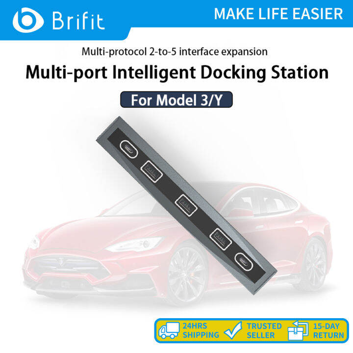 Brifit Usb Hub Docking Station Of Center Console Tesla Model 3 Y Brifit Usb Hub Docking Station Of Center Console Tesla Model 3 Y