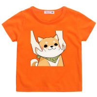 Childen S เสื้อผ้า Shiba Inu T เสื้อสุนัขน่ารักพิมพ์ Tshirt เด็กฤดูร้อนเกาหลี Streetwear หญิงเสื้อลำลองผ้าฝ้าย100 Tees