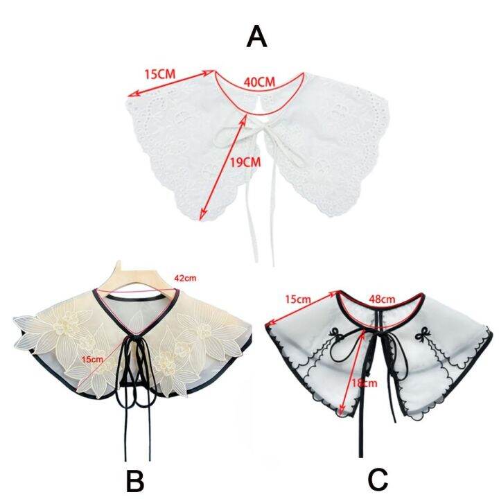 kisscat-ถอดออกได้-ปกปลอมลูกไม้-ชีฟองผ้าชีฟอง-ปกเสื้อตุ๊กตา-ประณีตประณีตประณีต-ผ้าคอตตอน-ผู้หญิง-เด็กผู้หญิง