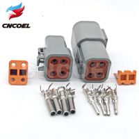 Deutsch DTP 4 Pin Gray Male Female Waterproof Electrical Auto Connectors Plug DTP06-4S DTP04-4P