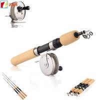 ZAN High Quality Winter Carbon Ice Fishing Rods Reels Retractable Pen Pole