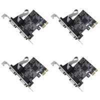 4X Pcie to Serial Ports RS232 Interface PCI-E PCI Express Card Adapter Industrial Control Computer Expansion Card