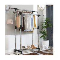 ราวตากผ้า Stainless Steel Clothes Rack ราวแขวนผ้าสแตนเลส มีชั้นวาง 1ชั้น 180x42x155cm SHIFT RT181120-5