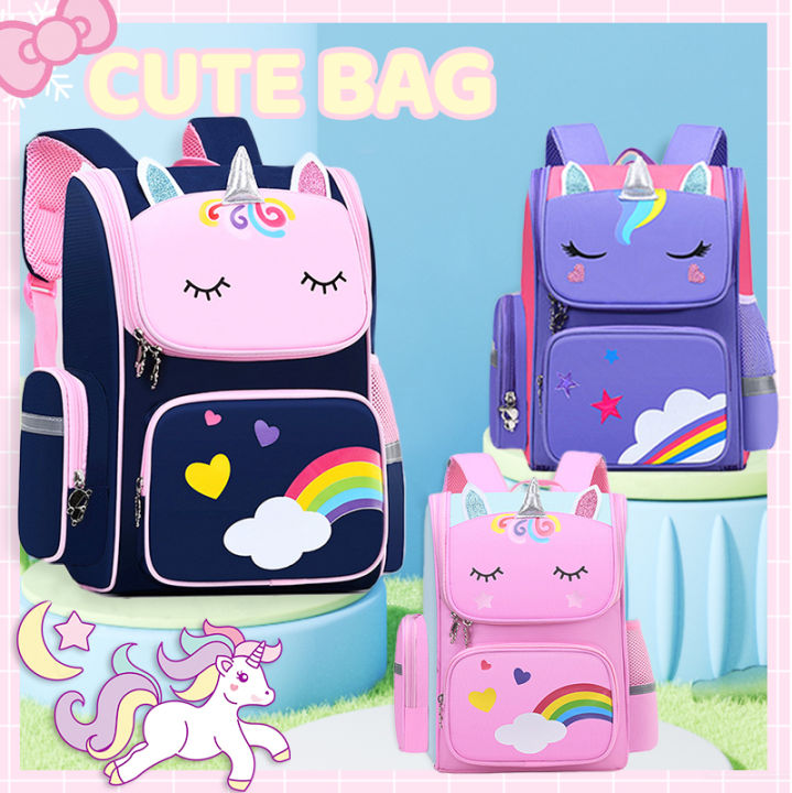 Unicorn Backpack School Bag Large Capacity Bags For Kids Girl 3in1 ...
