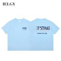 IELGY Simple street style alphabet short sleeve t menผู้ชาย