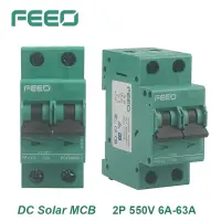 Feeo Fpv-63 10a 6a 2P 550V 20a 25a 32a 40a 50a 63a Mcb Mini Dc เบรกเกอร์ Tuv Amp; Ce Certificate พลังงานแสงอาทิตย์ Mcpv