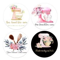 Cake Bakery Dessert Shop Logo Stickers Party Decoration Stickers Baked Pastries Personalized Custom Store Name Slogan Stickers Traps  Drains