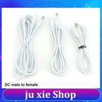 JuXie store 1m 5m white DC Power supply Female to Male connector Cable Extension Cord Adapter Plug 12V 22awg 5.5x2.1mm Cords For Strip Light