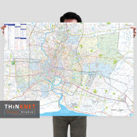 โปสเตอร์แผนที่กรุงเทพฯและโครงการรถไฟฟ้าปัจจุบัน-อนาคต Map of Bangkok and Present &amp; Future Train Routes