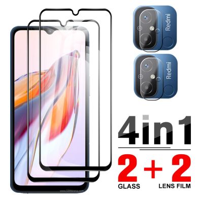 4in1 Full Cover Tempered Glass Case For Xiaomi Redmi 12C 6.71 Camera Protector Xiomi Redmi 12 C C12 Redmi12c Screen Protection
