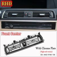 [HOT XIJXLKLKWMN 516] คุณภาพสูง RHD Full Chrome เครื่องปรับอากาศ AC Vent Grille Outlet สำหรับ BMW 5 Series F10 Grille Auto แผงอะไหล่