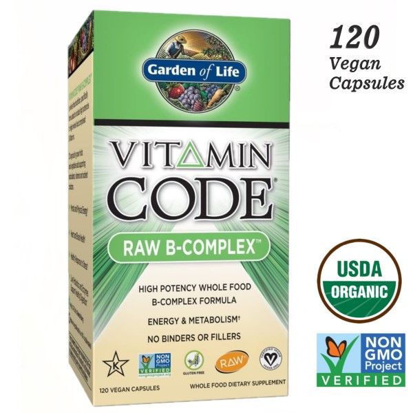 Garden Of Life, Formulated Probiotics, Vitamin Code, RAW B-Complex, 120 ...