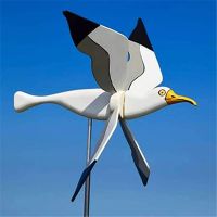 Asuka Series Seagulls Whirligig Windmill Garden Stake Flying Bird Wind Spinner