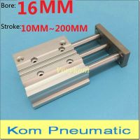 Pneumatic 16mm Three Rod With Magnetic Guide Cylinder 3 Axis Piston TCM MGPM16*10x25/30/50Z/75/100/125/150/175/200-S SMC Type