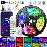5M-30M 5050 WIFI LED Strip RGB LED Strip Light Bluetooth Waterproof LED Lamp Tape Alexa Ribbon Light for TV Backlight Desktop