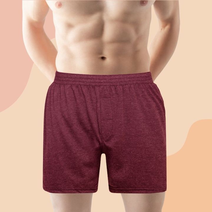 boxer-กางเกงบ๊อกเซอร์สีพื้นเนื้อนิ่มใส่สบายคุณภาพดี