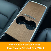 For Tesla Model 3 Y 21-23 ABS Imitation Wood Grain Center Console Car Protective Console Wrap