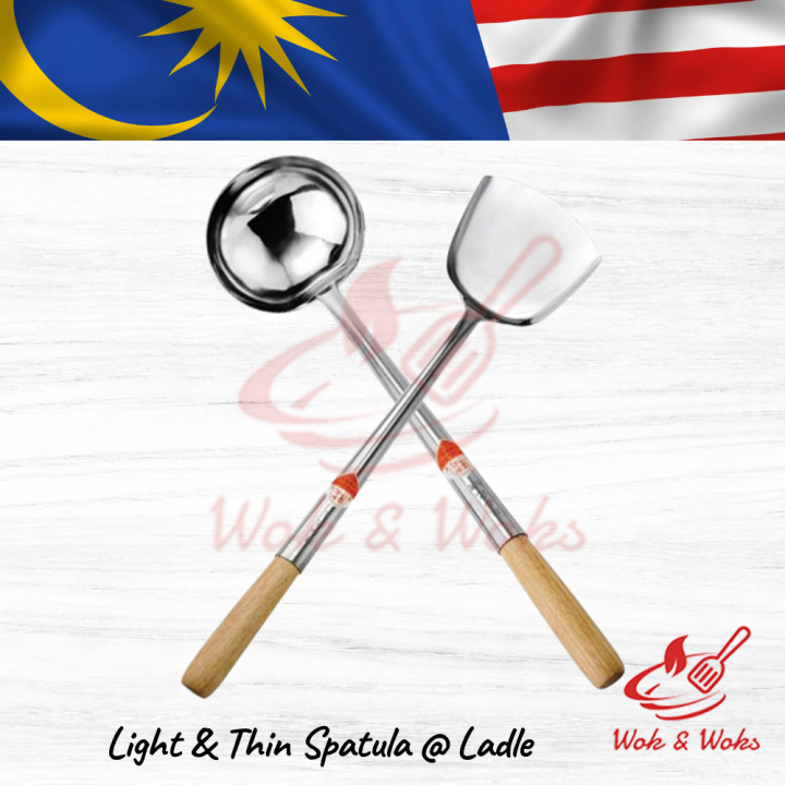 Heavy & Thick Stainless Steel SpatulaLadle / SpatulaSenduk Keluli Tahan Karat Berat & Tebal