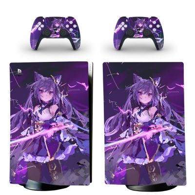 Genshin Impact PS5 Digital Edition Skin Sticker for Playstation 5 Console amp; 2 Controllers Decal Vinyl Protective Skins