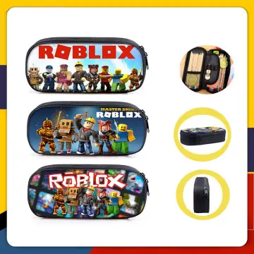 Roblox Printed Pencil Case Kids School Double Layer Pen Pouch Zipper Bag A