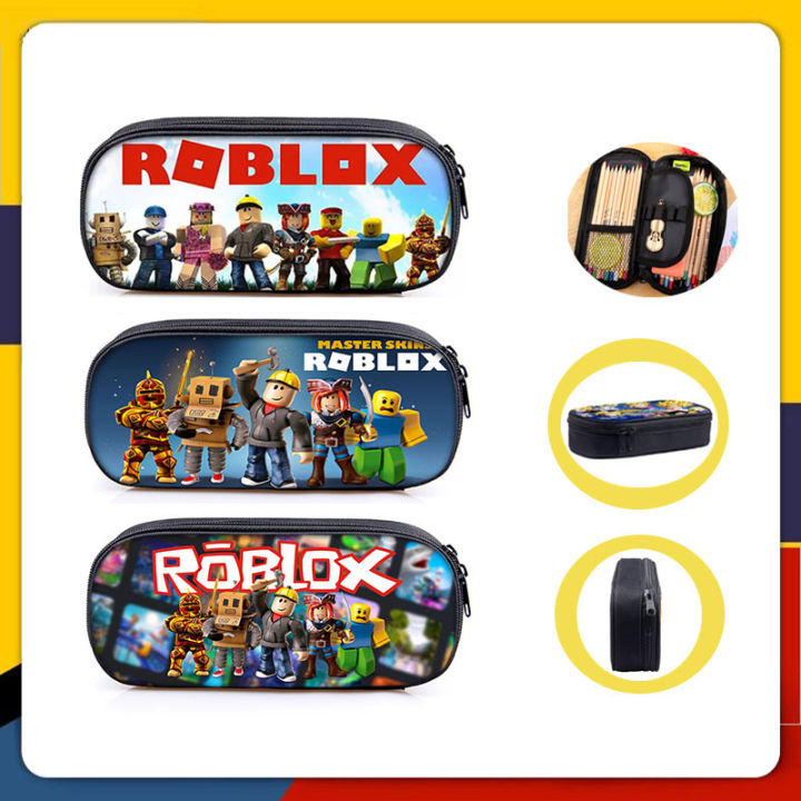 Roblox Game Kids Boys Cartoon Pencil Case Primary Middle School Students  Large Capacity Stationery Storage Pouch Bag