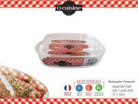 Ocuisine ถาดอบ Large Rectangular Casserole 6.5 Litres Bowl with Lid- Clear