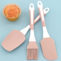 Split Silicone Kitchenware Set of 3 Kitchen Baking Tools Set Oil Brush Cream Scraper Spatula Kitchen Baking Accessories