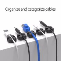 DISOUR 8 PCS Cable Organizer Earphones Mouse Cord Clip Protector USB HDMI Cable Management Holder Soporte Cable Wire Organizer Cable Management