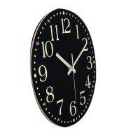 Luminous Wall Cloc,12 Inch Silent Non-Ticking Battery Operated Clock, Lighted Wall Clock Decoration for Bedroom