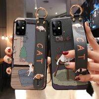 {OLI STUDIO}หมายเหตุ205กรัมปกแมวน่ารักการ์ตูน Wristbandholder กรณี ForS20Note 10 Lite M51 A21S A20S S10 Lite
