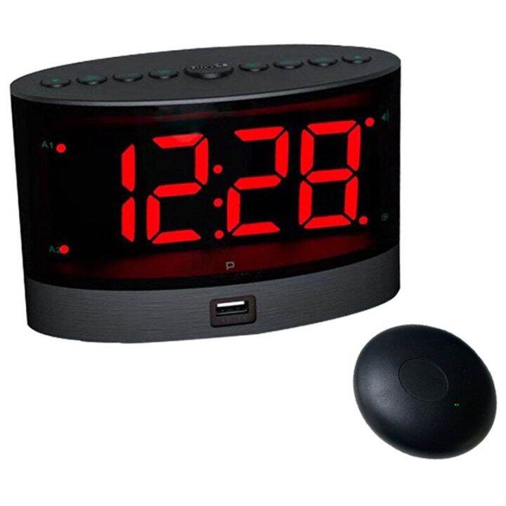 NewExtra Loud Alarm Clock With Wireless Bed Shaker,Vibrating Dual