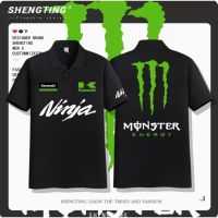 High quality stock MOTOGP Kawasaki custom motorcycle racing suit VULCAN650S NINJA400 NINJA650 Z250 VERSYS-X 300 Z650 W800 Z650RX Z900 NINJA1000SX VERSYS 1000 KLX230 ER-6N Z400 Z650 H2R Z9NINJA1000 Outdoor riding POLO shirt T-shirt