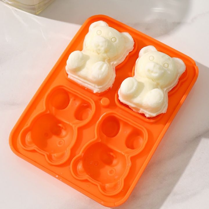 4-even-bear-mold-silicone-ice-lattice-household-kitchen-ice-cream-bar-ice-cream-frozen-ice-hockey-ice-box-ice-mold-ice-maker-ice-cream-moulds