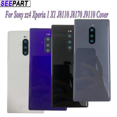 New Cover With Lens For Sony Xperia 1 J8110 J8170 J9110 Battery Back Cover Glass For Sony Xz4  X1 Housing Replacement  Parts