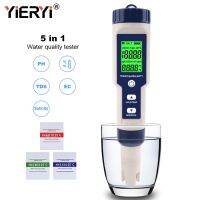 Yieryi High Precision Digital Water Tester 5 In 1 PH/TDS/EC/Salinity/Temperature Tester Pen Waterproof Multi-Function Meter