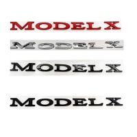 Chrome Black Trunk Letters MODELX Emblems Front Rear T Shape Badges For TESLA MODEL X