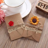 PISSA WIKEA Blessing Retro Wedding with Envelope Dry Flower DIY Party Supplies Gift Card Cards Invitations Invitation Envelopes Greeting Card