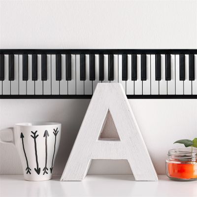 Piano Keys Decorative Wall Border Sticker Decals Music Self Adhesive PVC Wallpaper Mural Waterproof Living Room DIY Home Decor