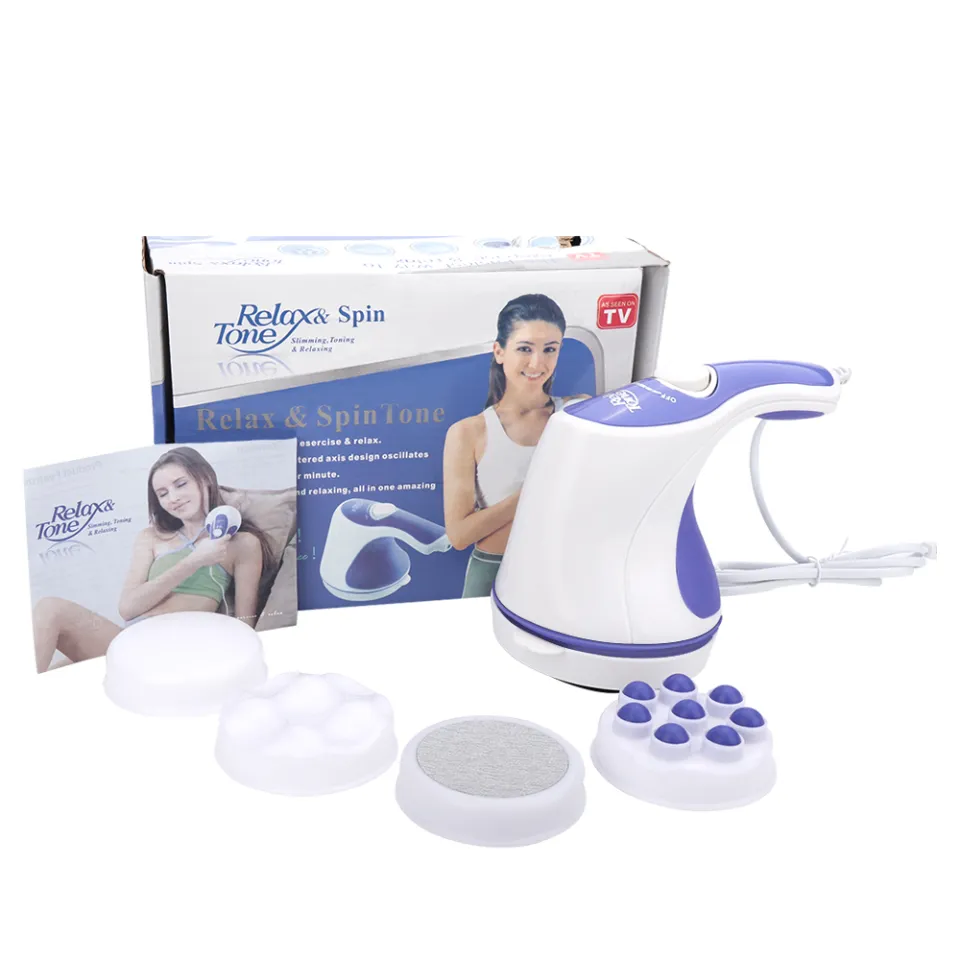 Body massager Weight Loss Fat Burning With 5 Headers Relax Spin Tone  Slimming Lose Weight Burn Fat Full Body Massage Device