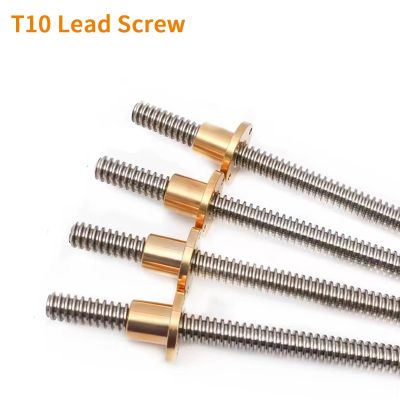 【HOT】卐▥✼ Printer T10 Lead Screw Pitch 2mm Thread 2mm/8mm/10mm/12mm With Length 100-600 Trapezoidal Rod Linear