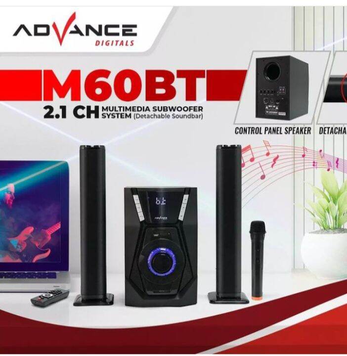 Speaker Bluetooth Sound Bar Advance M60BT Speaker Multimedia Bluetooth