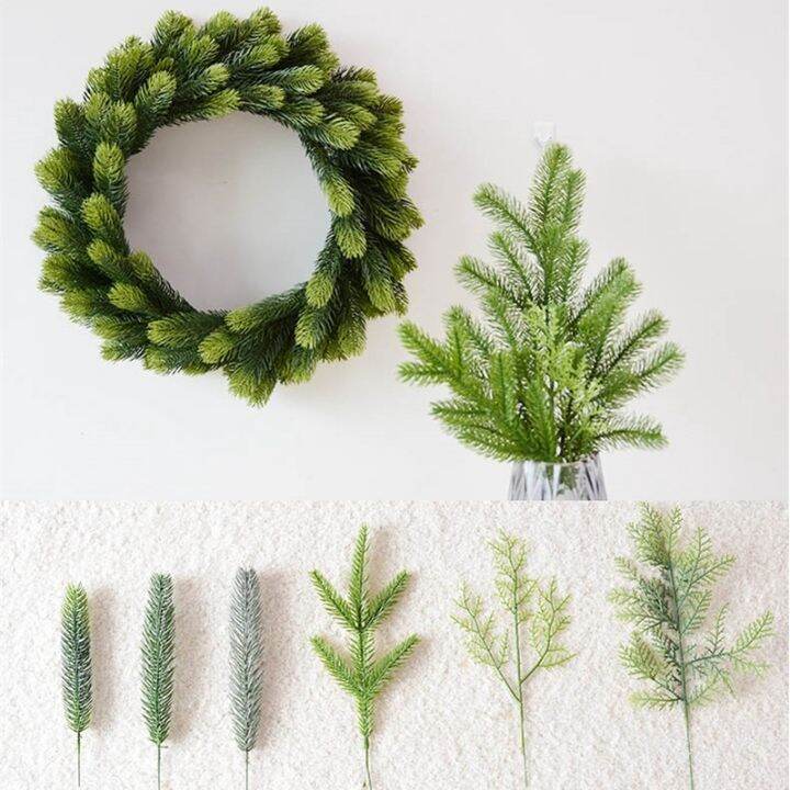 1pcs-pine-needle-artificial-fake-plant-artificial-flower-branch-for-christmas-tree-decoration-accessories-diy-bouquet-gift