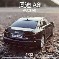 Audi A6 ของแท้ 1:32 รุ่นรถพวงมาลัยโช้คอัพรถของเล่นเด็กคอลเลกชันจำลองรถรุ่นเครื่องประดับ