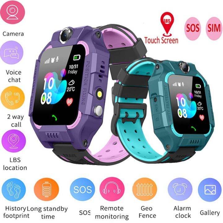 Q19 Kids Smart Watch Call Phone LBS Location Tracker SOS Waterproof ...