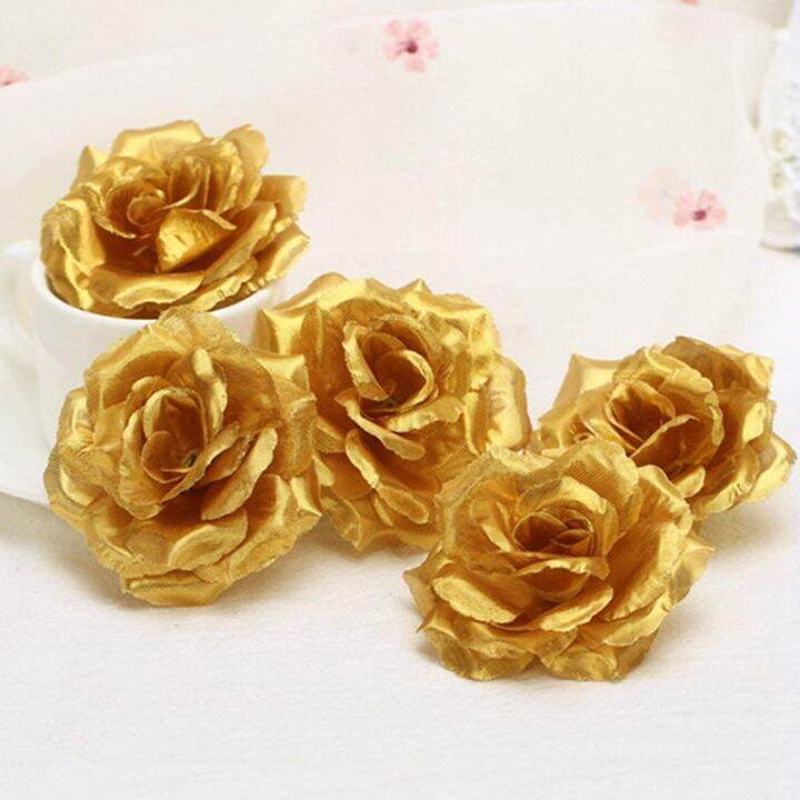 artificial-flowers-silk-rose-flower-heads-100pcs-for-hat-clothes-album-decoration-wedding-decoration-gold