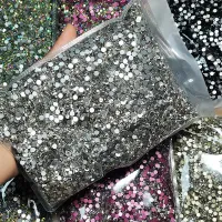 Wholesale 14400pcs Flatback Crystals Nail Rhinestones For Nails 3D Nail Decorations SS3-SS20 Diy Glass Gems Stones AB Bulk Cleaning Tools