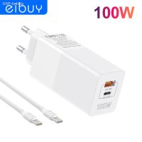 Fadads GaN 100W ChargerPD100W USB Type C เครื่องชาร์จติดผนัง65W 45W PPS QC4.0แล็ปท็อปอะแดปเตอร์สำหรับ MacBook ไอแพด IPhone14