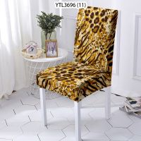 Spandex Stretch Universal Animals Leopard Tiger Zebra Elastic Chair Cover Seat Slipcover for Hotel Wedding Banquet Sofa Covers  Slips