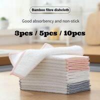 ▤◙☃ Thick Bamboo fibre Absorbent Easy-to-clean Kichen Accessories Cloths / Non-stick Dishcloths Cleaning Cloth